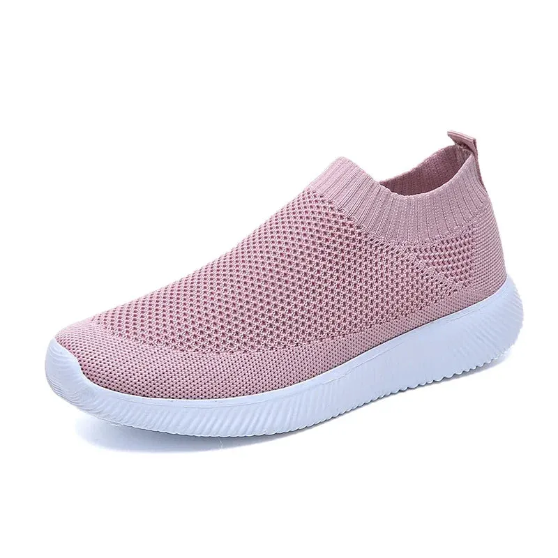 2024- New Style Women Shoes Knitting Sock Sneakers Women Flat Shoes Casual Breathable Sneakers Flats Walking Shoes for Women