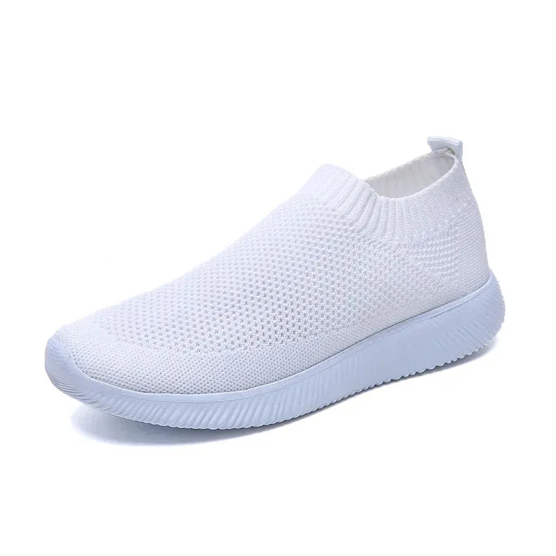2024- New Style Women Shoes Knitting Sock Sneakers Women Flat Shoes Casual Breathable Sneakers Flats Walking Shoes for Women