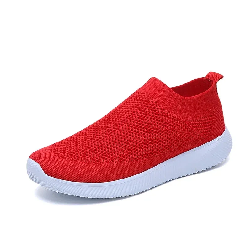 2024- New Style Women Shoes Knitting Sock Sneakers Women Flat Shoes Casual Breathable Sneakers Flats Walking Shoes for Women