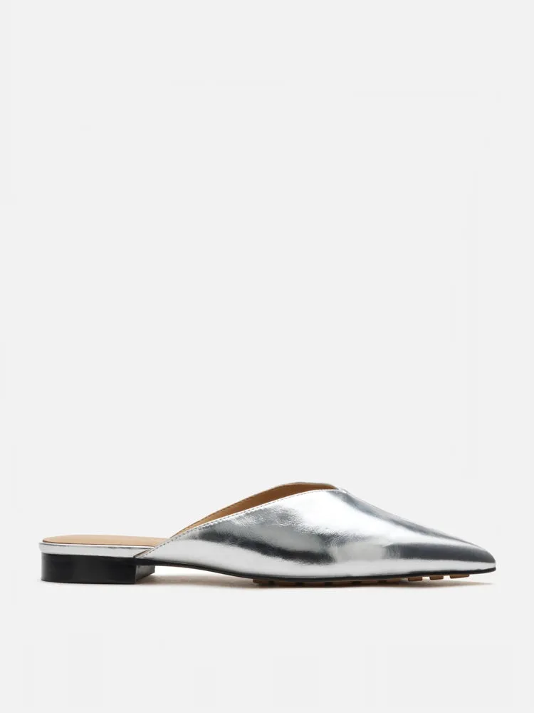 Allie Metallic Pointed Toe Mules