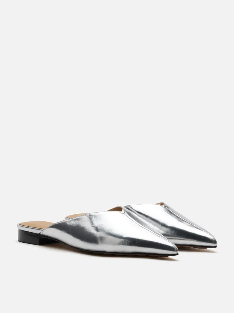 Allie Metallic Pointed Toe Mules