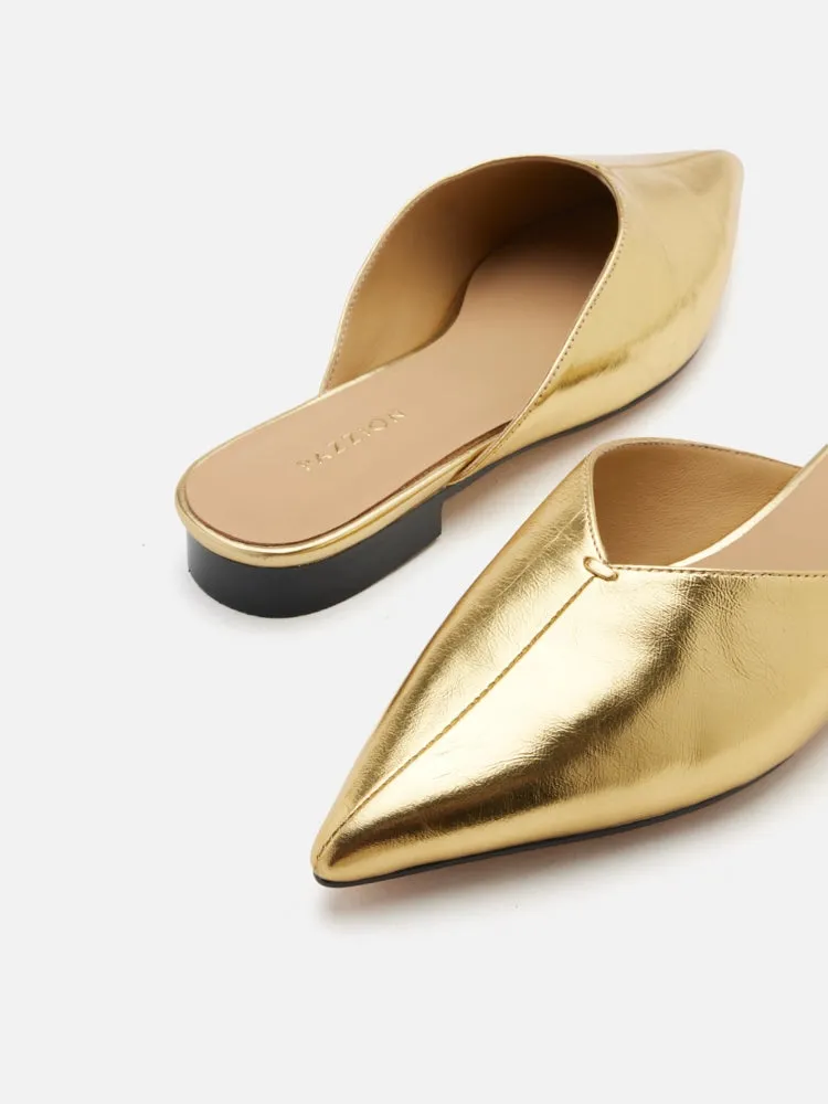 Allie Metallic Pointed Toe Mules