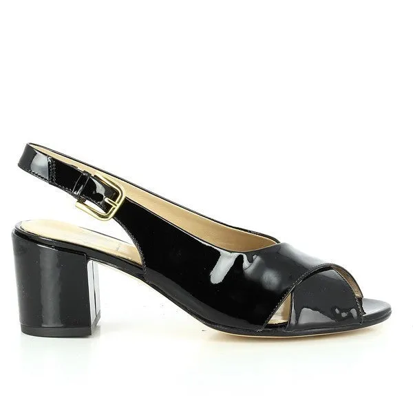 Amalfi Lorella Black Slingback Sandals