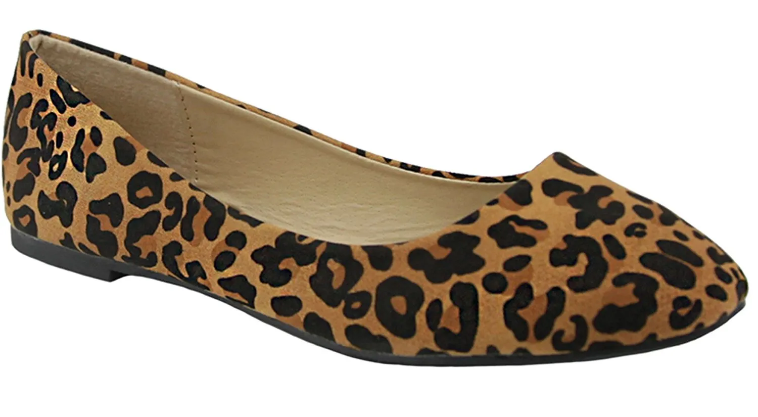 Anna Shoes Women's Sueded Closed Toe Ballet Flat