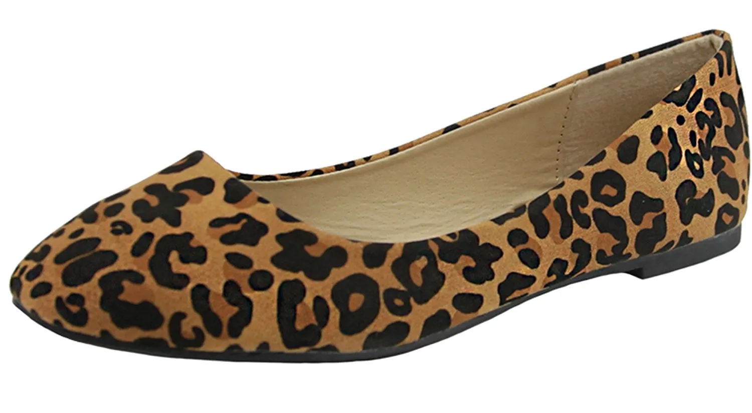 Anna Shoes Women's Sueded Closed Toe Ballet Flat
