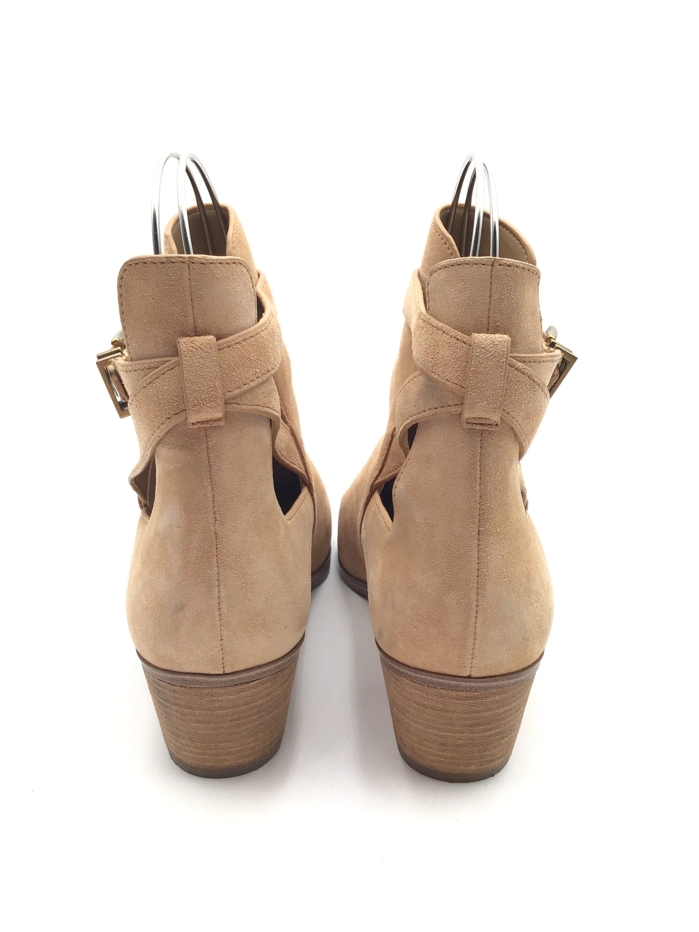 Boots Ankle Heels By Michael Kors In Beige, Size: 8
