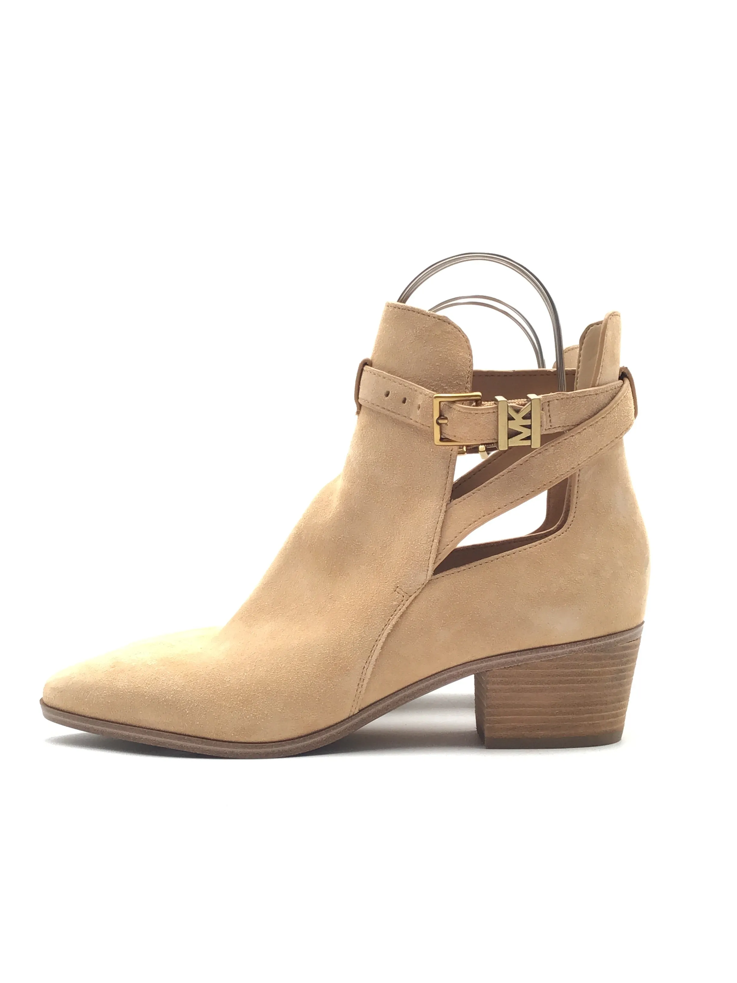Boots Ankle Heels By Michael Kors In Beige, Size: 8