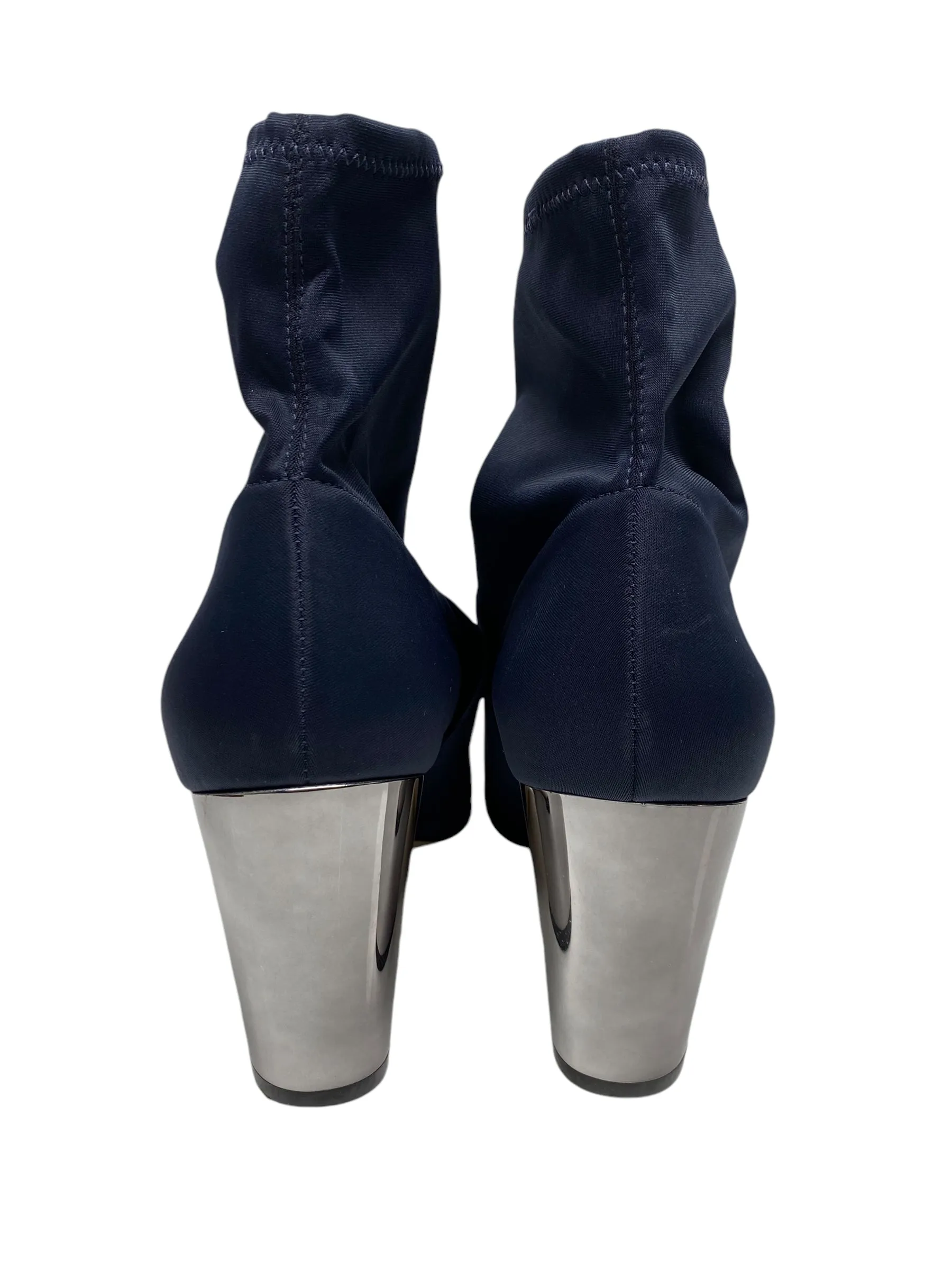 Boots Ankle Heels By Nine West In Navy, Size: 10.5