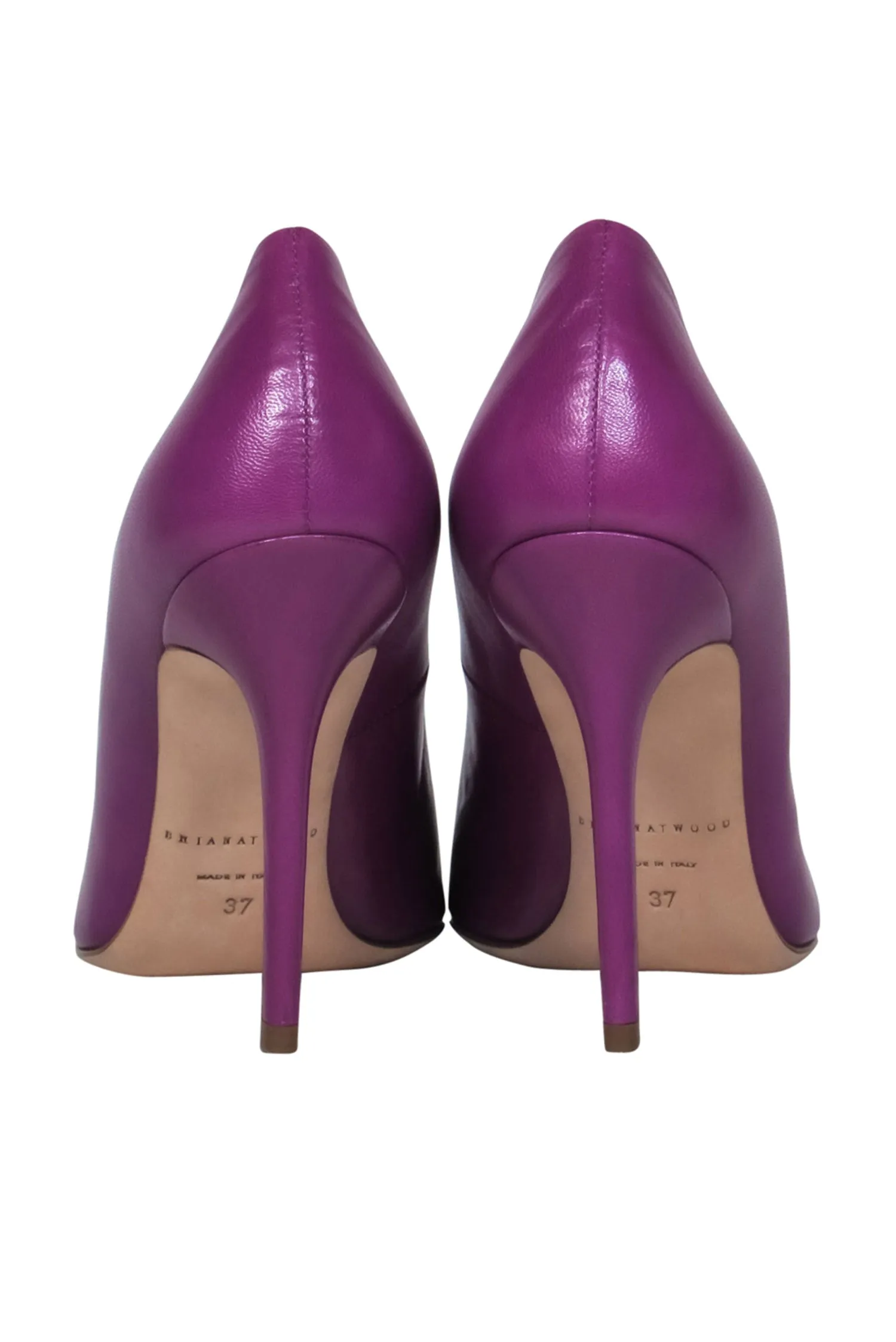 Brian Atwood - Purple Leather Pointed Toe Pumps Sz 7
