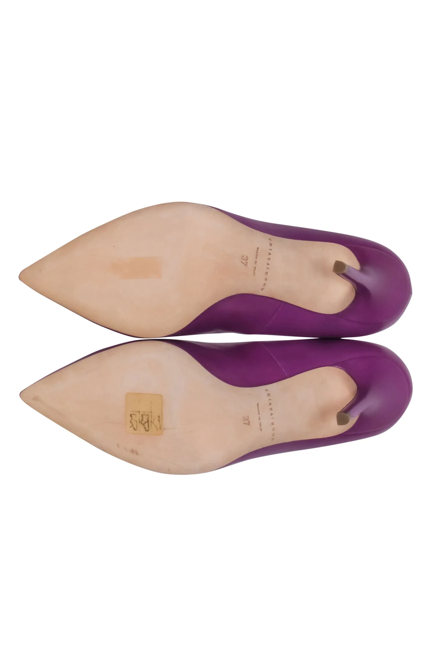 Brian Atwood - Purple Leather Pointed Toe Pumps Sz 7