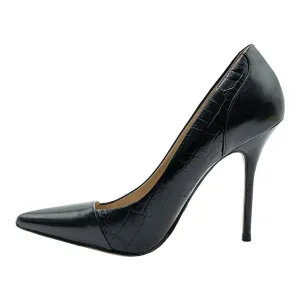 Buffalo Pump High-Heel Shoes Leather Black Colour For Women