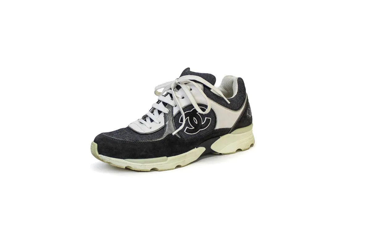 CC Velvet Calfskin and Mixed Fibers Sneakers