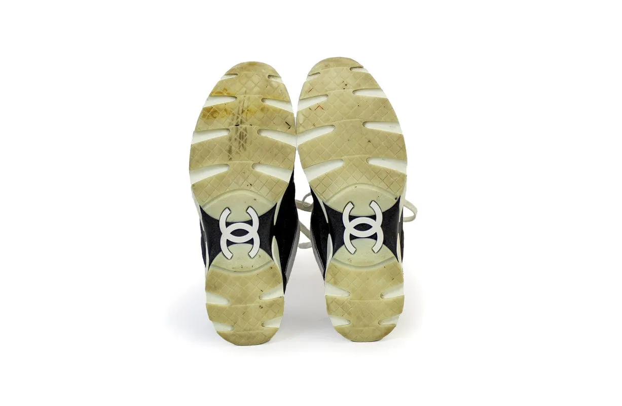 CC Velvet Calfskin and Mixed Fibers Sneakers