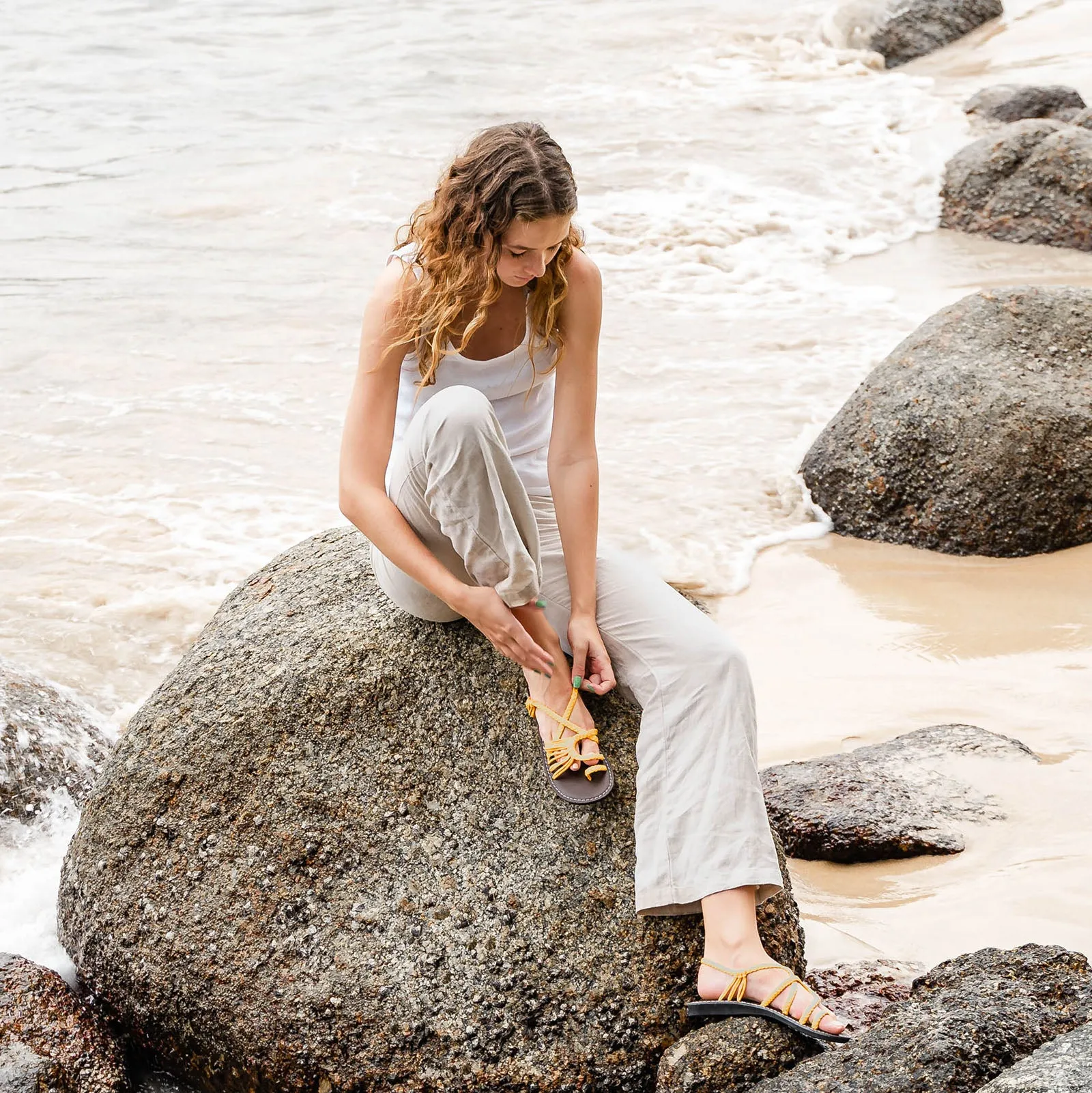 Commune - Golden Yellow Rope Sandals