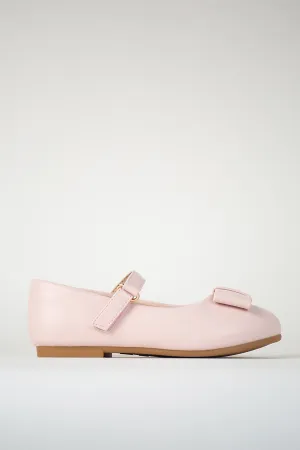 Girls Faux Leather Mary Janes | Chic Dress Shoes with Bow