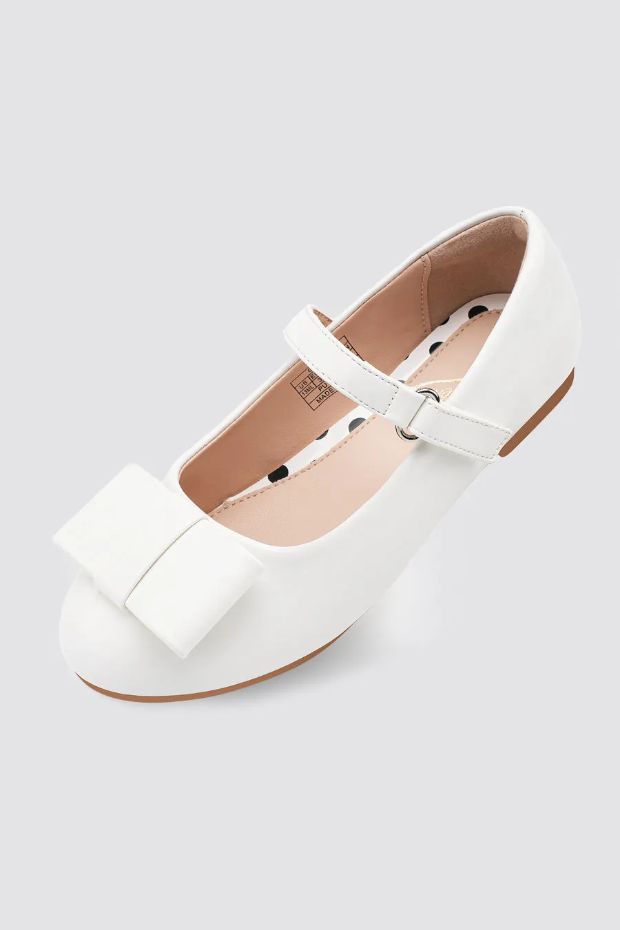 Girls Faux Leather Mary Janes | Chic Dress Shoes with Bow