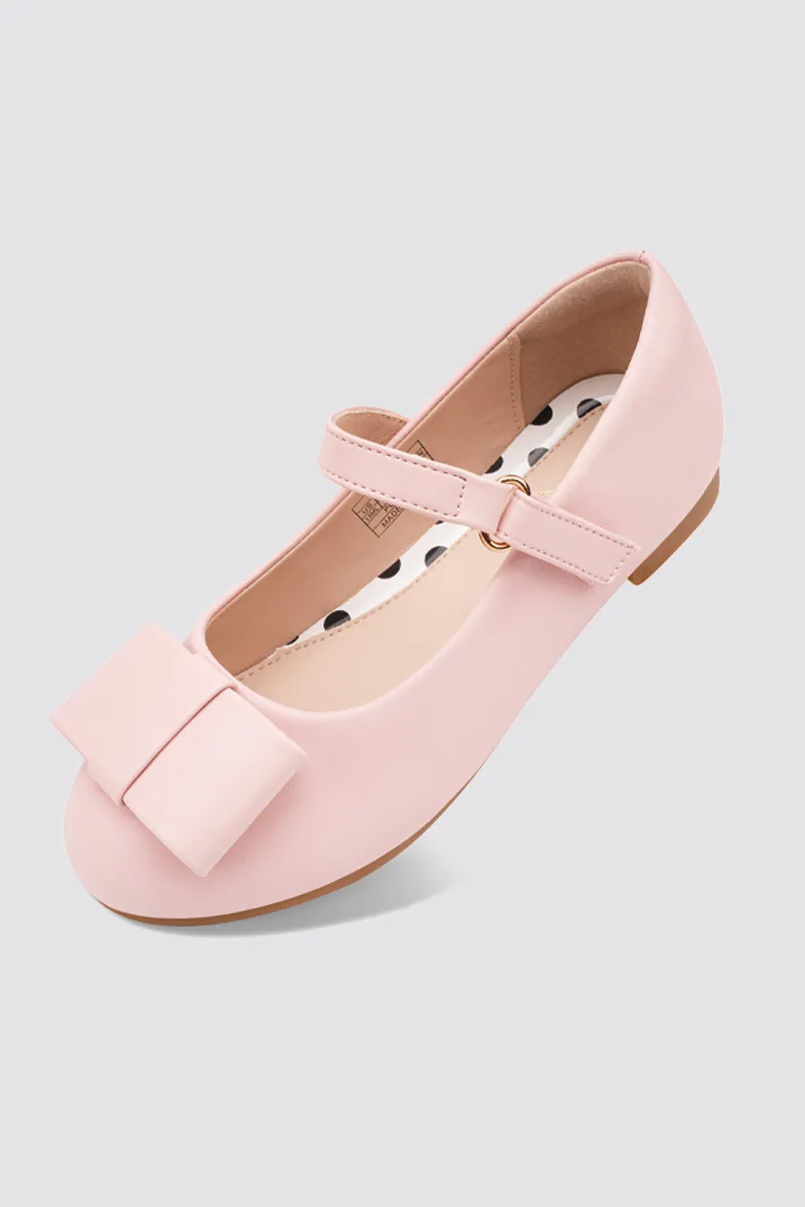 Girls Faux Leather Mary Janes | Chic Dress Shoes with Bow