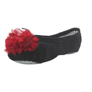 Kid Ballet Dancing Flat Athletic Practice Shoes with Flower