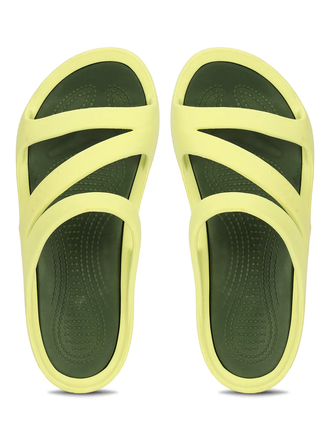 Lime Yellow Stylish Slip-On Flats For Women (TC-LFLAT1-LIME)