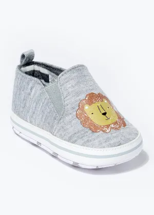 MATALAN-Girls Moccasin Soft Sole Baby Shoes Grey