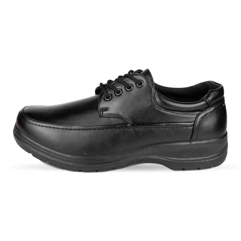 Mens Black Lace Up Comfort Shoe