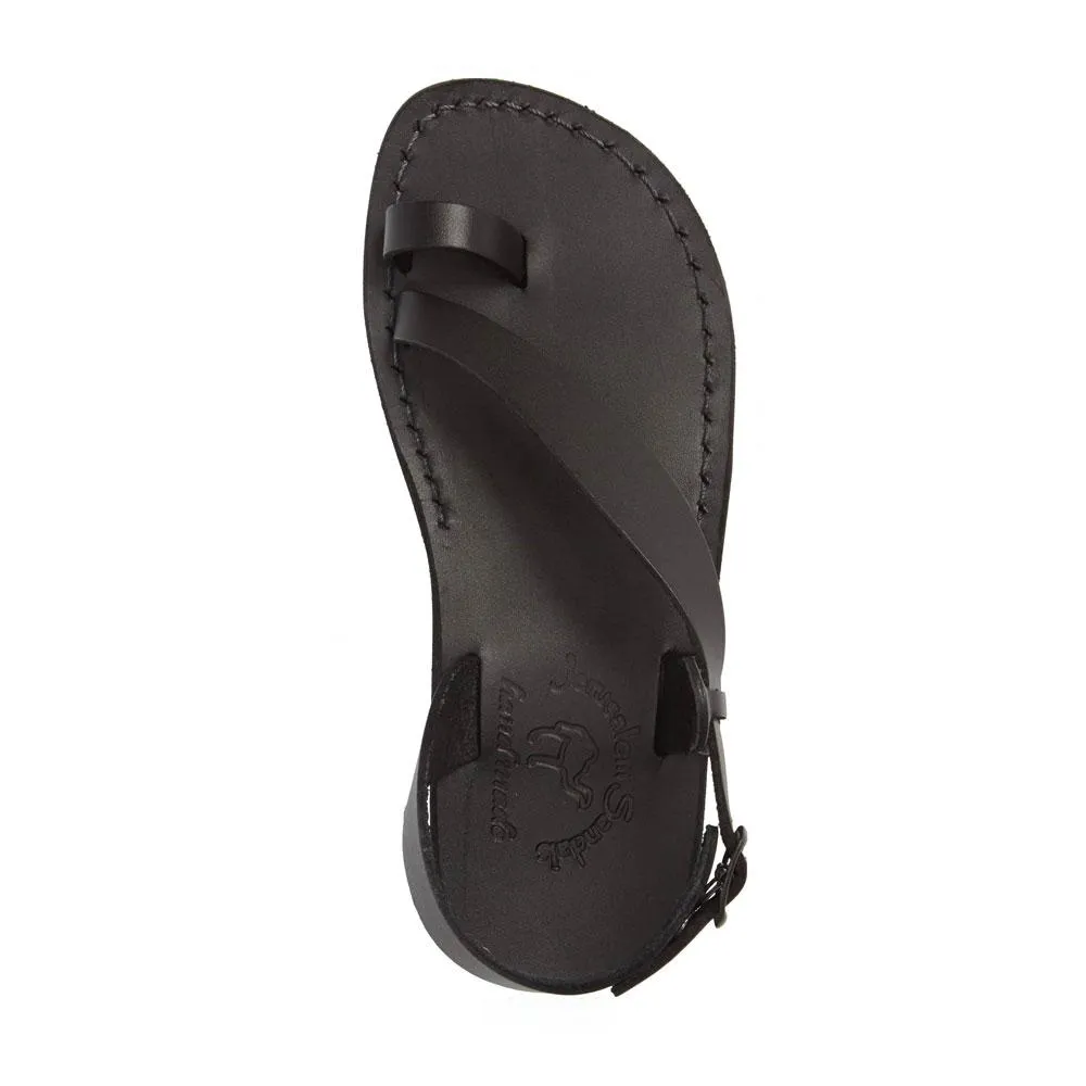 Mia - Leather Backstrap Sandal | Black