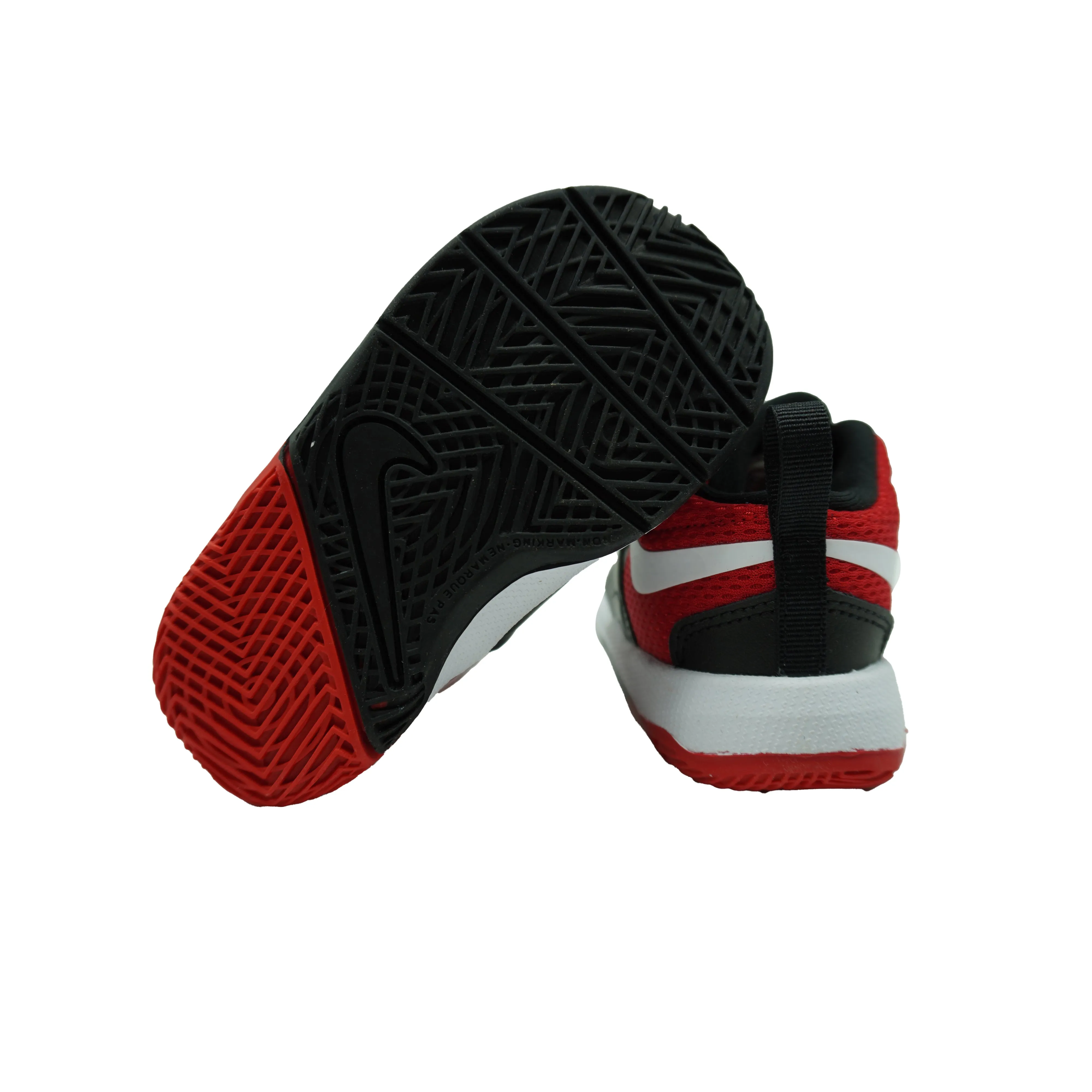 Nike Little Boy's Team Hustle Basketball Athletic Shoes Black Red Size 7 C