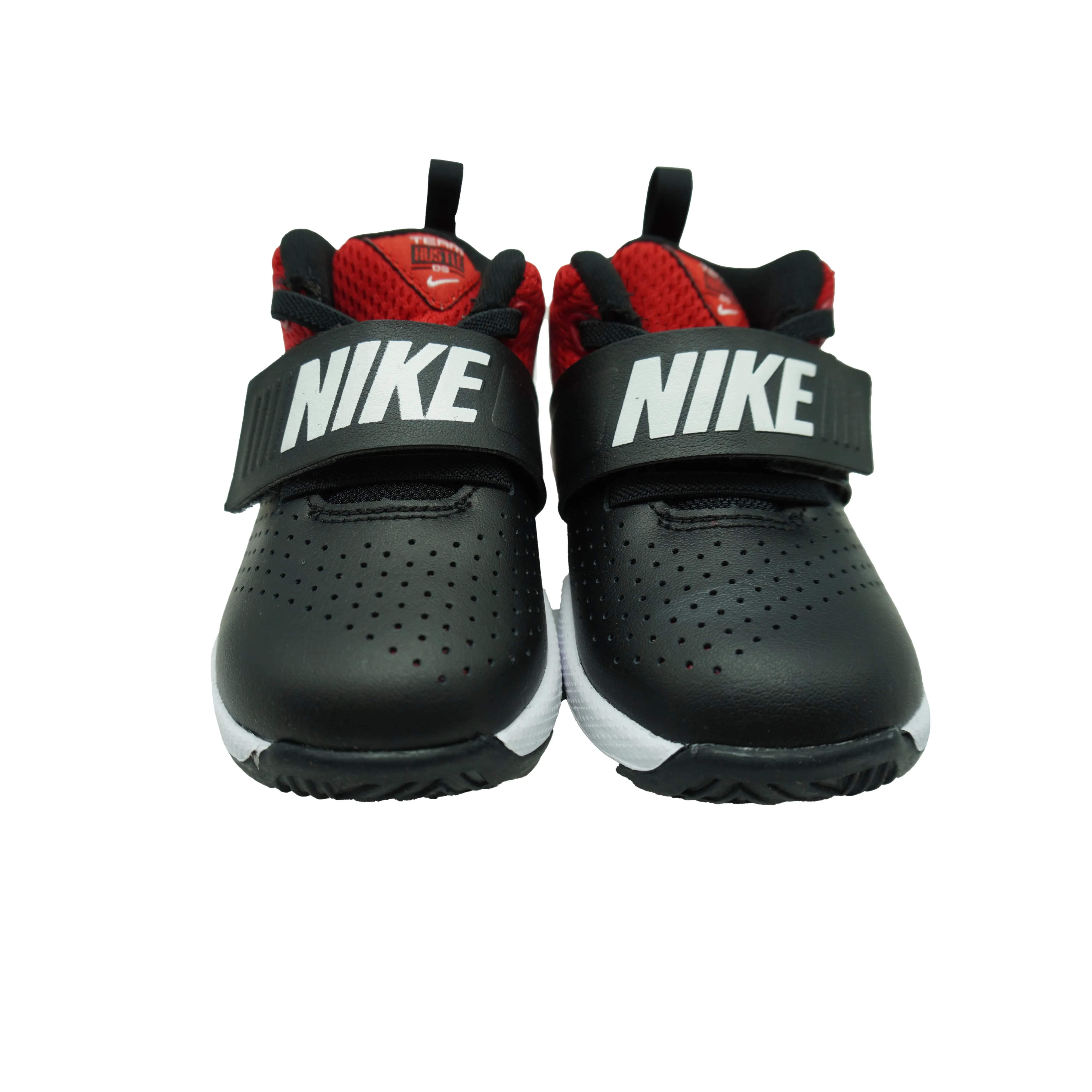 Nike Little Boy's Team Hustle Basketball Athletic Shoes Black Red Size 7 C