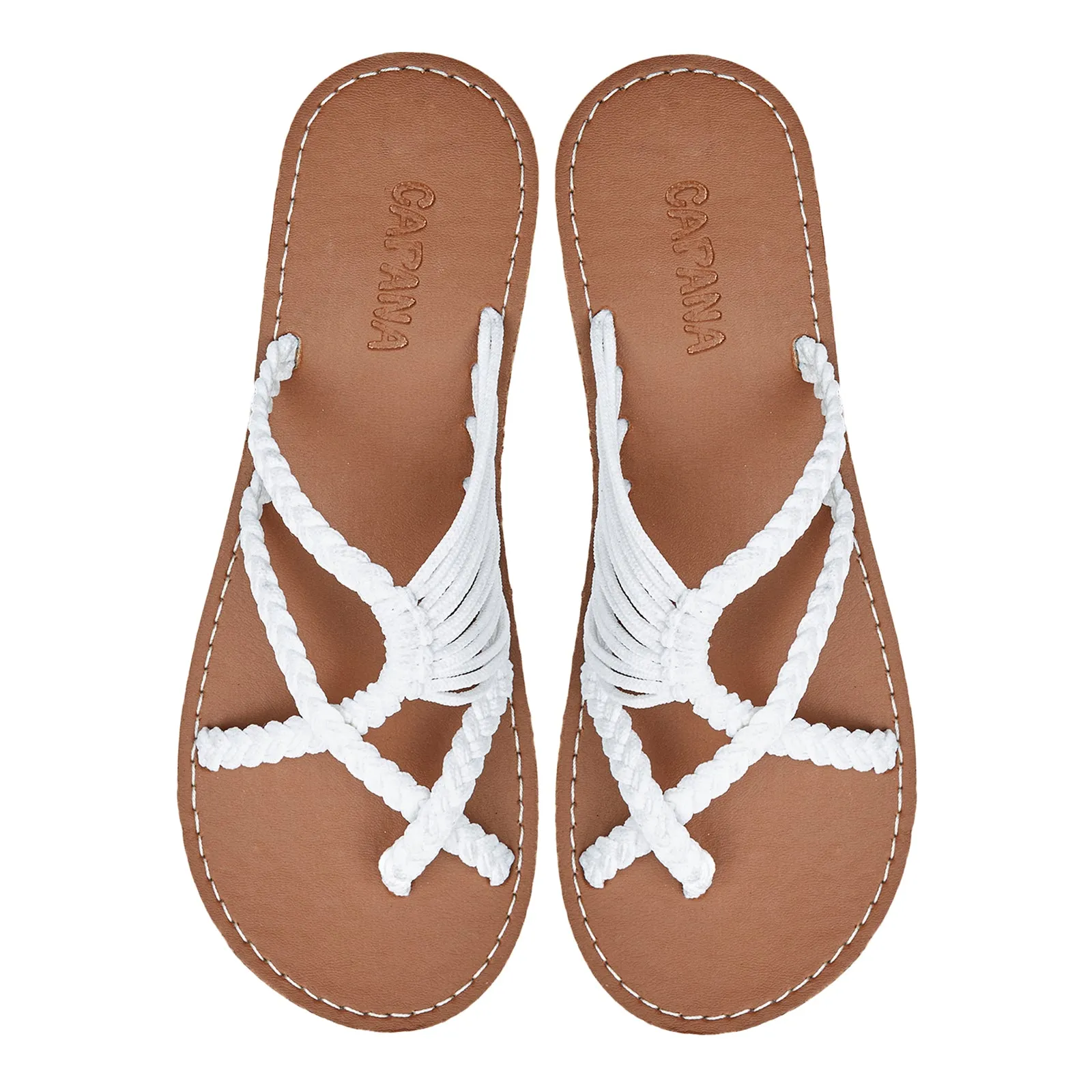 Oceanbliss - White Rope Sandals