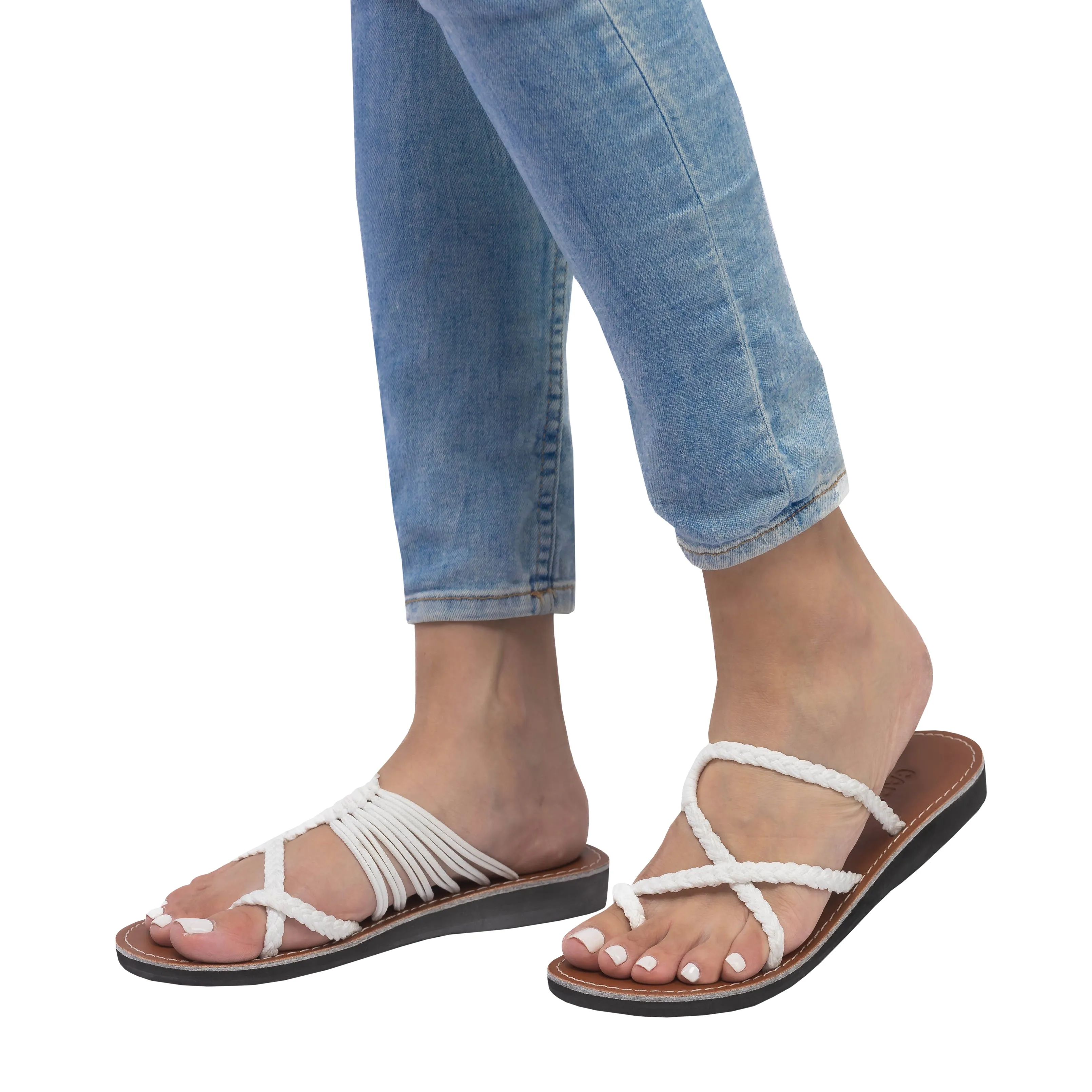 Oceanbliss - White Rope Sandals