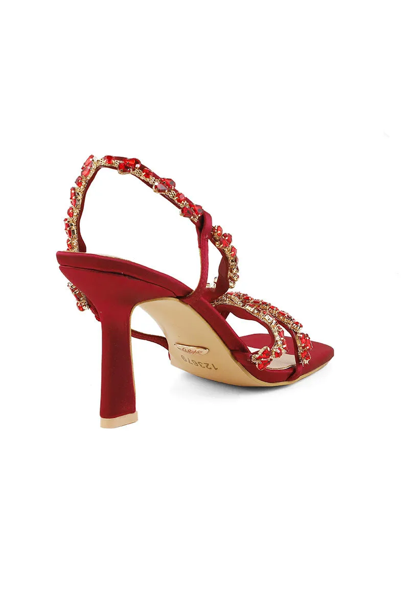 Party Wear Sandal I23679-Maroon