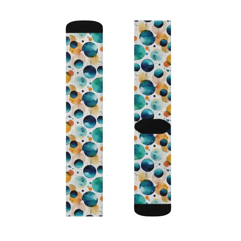 Retro Watercolor Abstract Socks