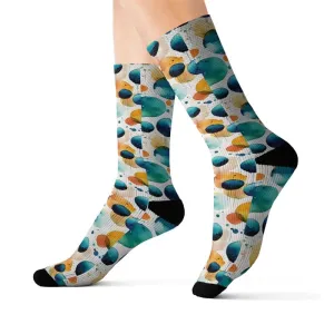 Retro Watercolor Abstract Socks