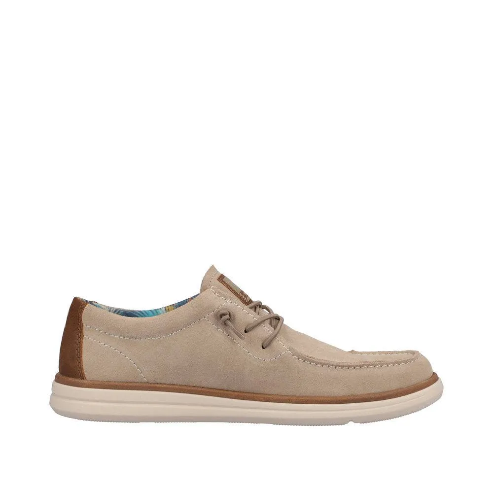 Rieker U0602-62 Mens Beige Leather Lace Up Shoes