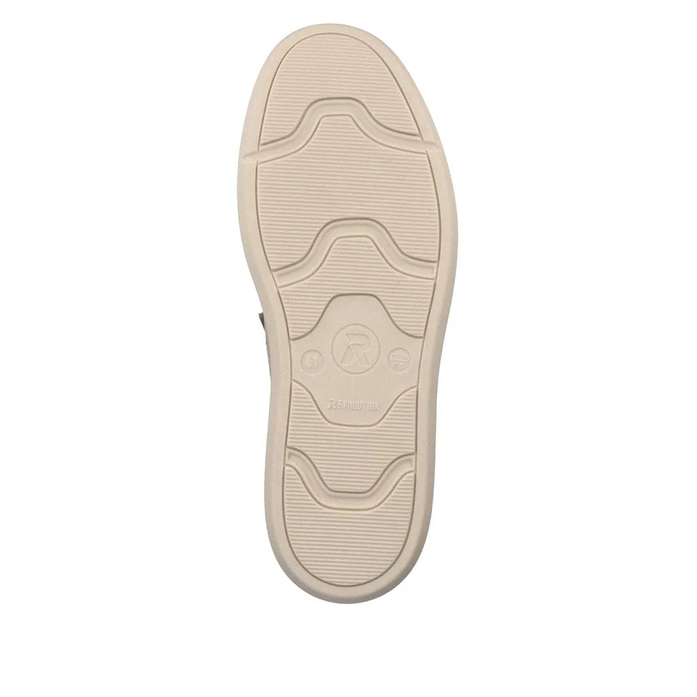 Rieker U0602-62 Mens Beige Leather Lace Up Shoes
