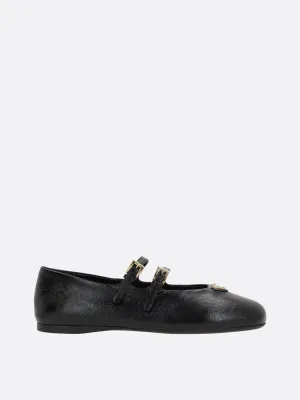 Saffiano Leather Ballerinas