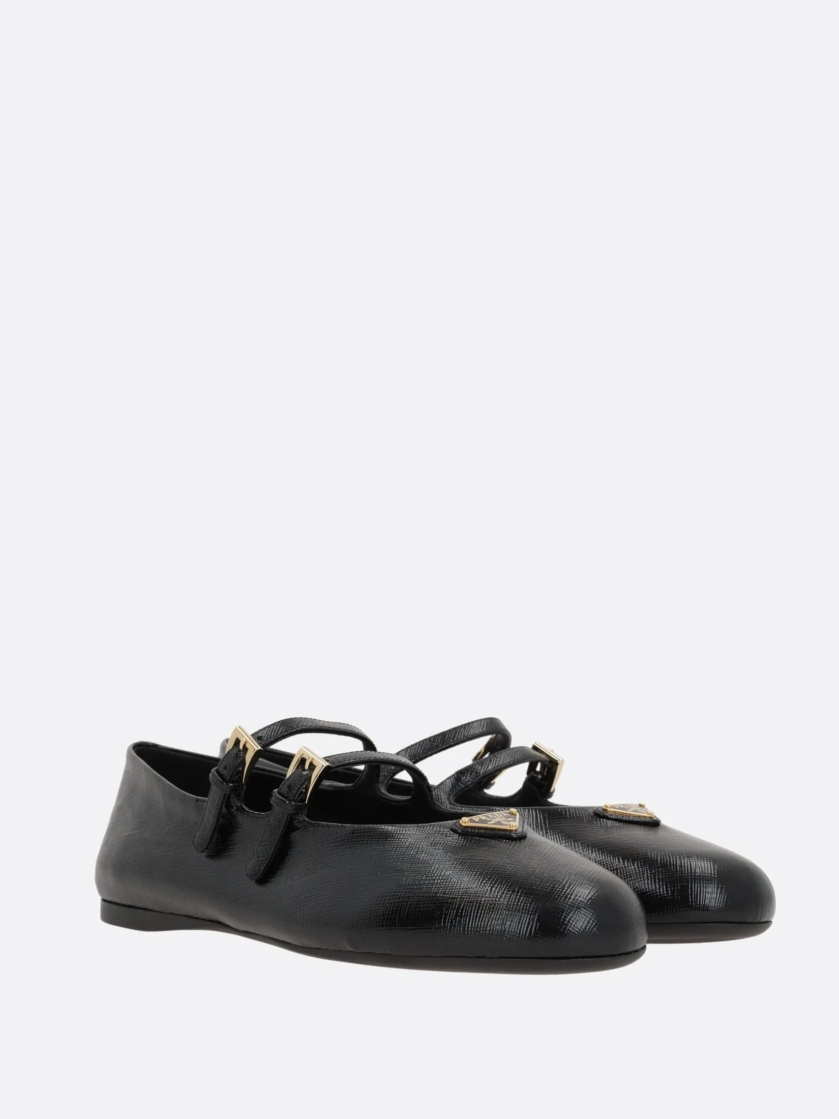 Saffiano Leather Ballerinas