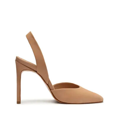 Schutz Lou Slingback Pointed Toe Stiletto Heeled Fashion Leather Classic Pumps
