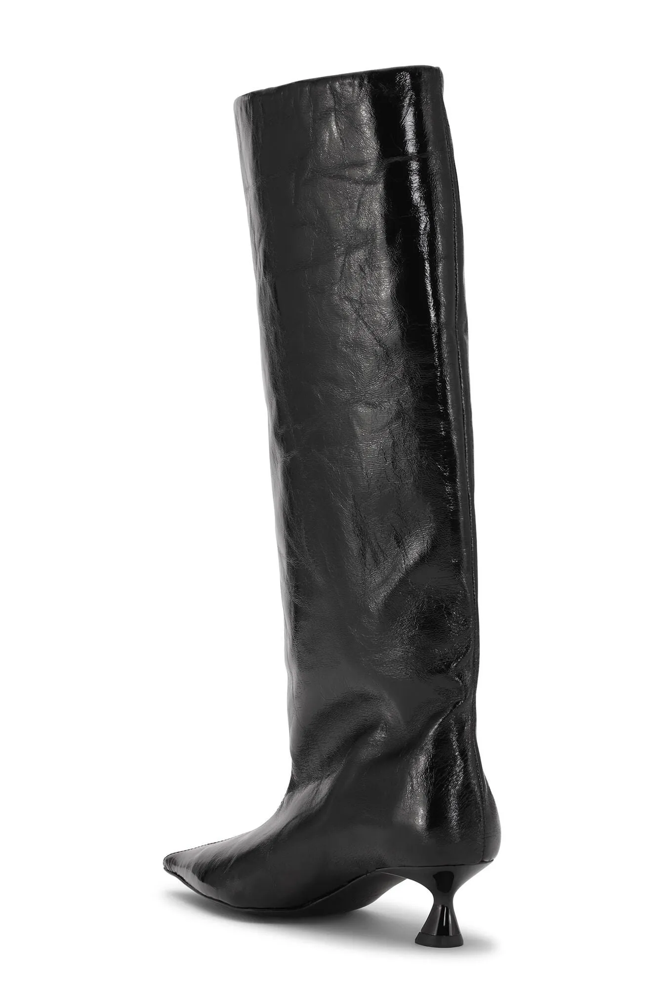 Soft Slouchy High Shaft Boot - Black