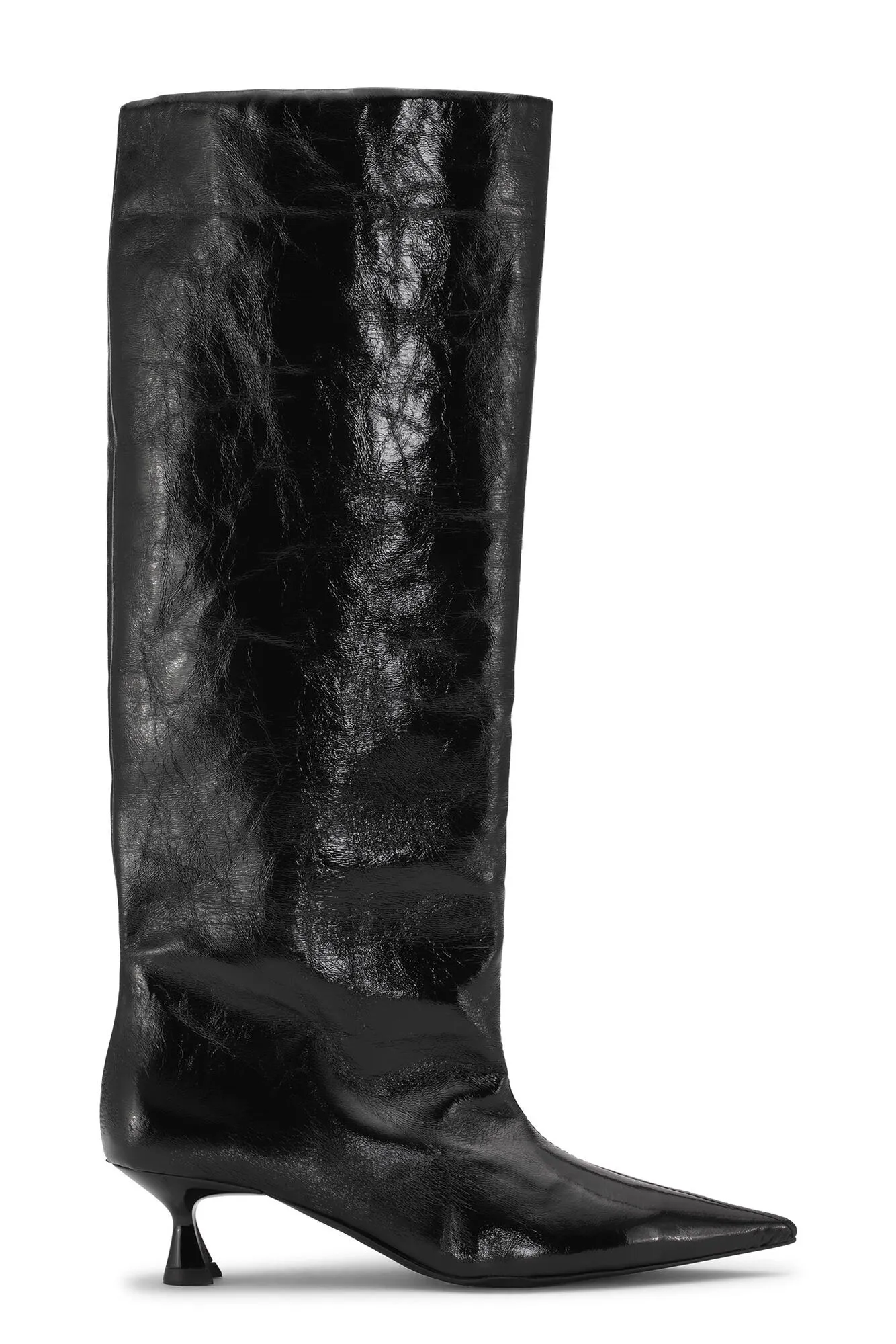 Soft Slouchy High Shaft Boot - Black