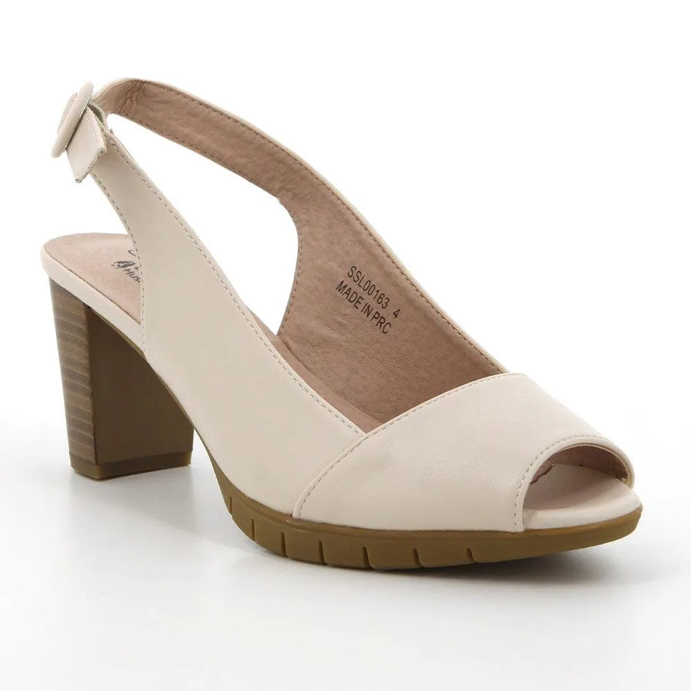 Soft Style By Hush Puppies Sidonia Peep Toe - Ivory