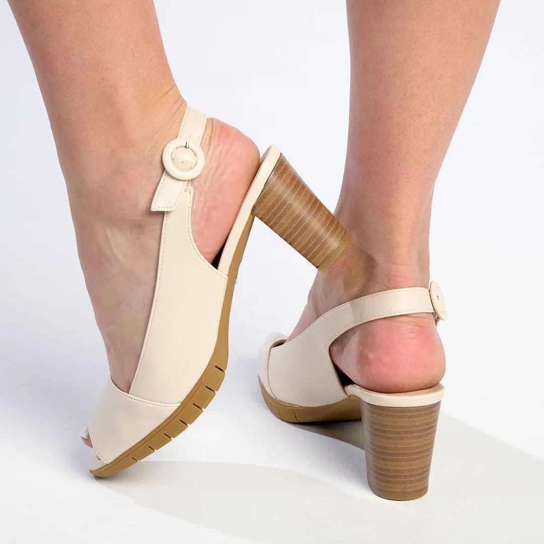 Soft Style By Hush Puppies Sidonia Peep Toe - Ivory