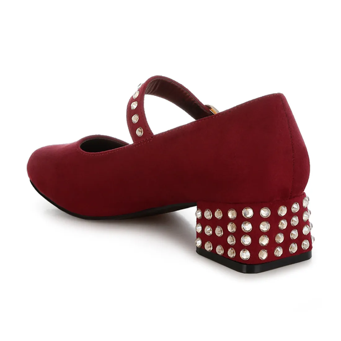 Studded Mary Jane Pumps