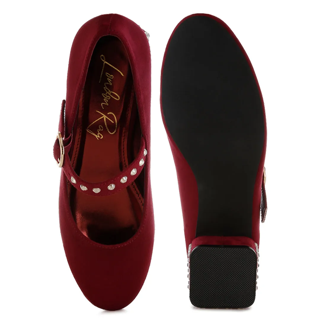 Studded Mary Jane Pumps
