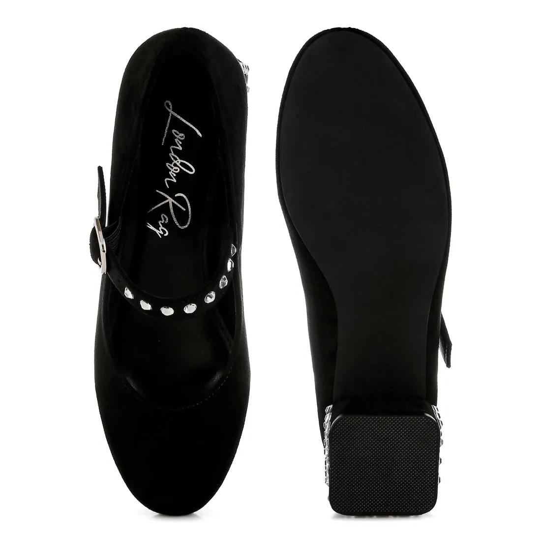 Studded Mary Jane Pumps