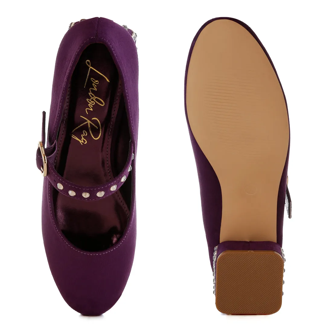 Studded Mary Jane Pumps