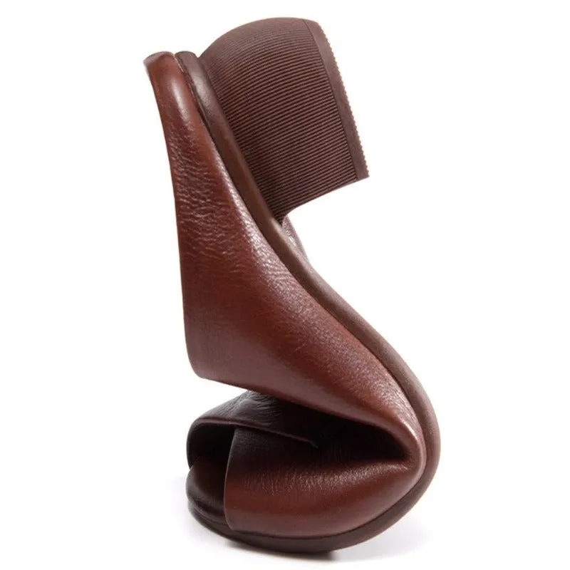 Thick Soft Leather-Heel For Women
